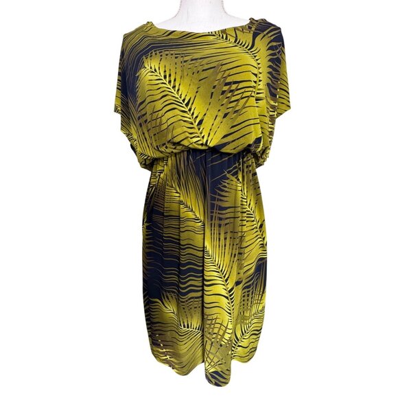 Valerie Bertinelli Dresses & Skirts - Valerie Bertinelli Womens Tropical Print Dress Size 14 Elastic Waist Polyester B